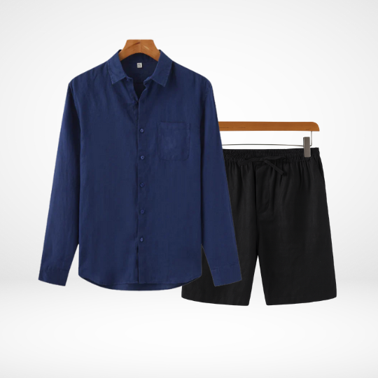 ARCHANGEL LINEN COMBO (Shirt + Shorts + Free Shipping)